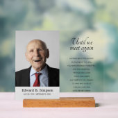 Bis wir wieder Memorial Service mit Foto treffen Acrylschild (Neutral)