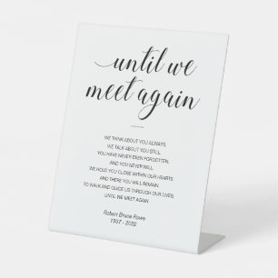 Bis wir wieder Personalisiertes Bestattungsgedicht Sockelschild