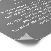 Bis wir wieder White Grey Wedding Memorial treffen Poster (Ecke)