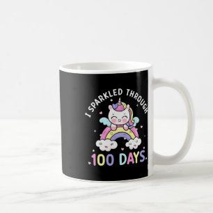Bis zu 100 Tage Mädchen einhorn 100. Schultag Kaffeetasse