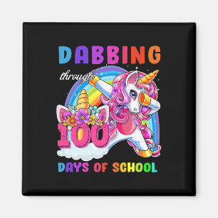 Bis zu 100 Tage Schulabbruch Unicorn Geschenk Magnet