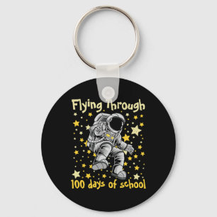 Bis zu 100 Tage Schule 100. Tag Astronauten Kind Schlüsselanhänger