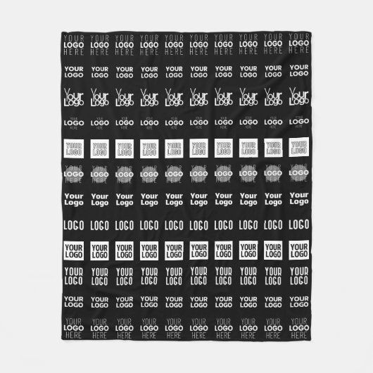 Bis zu 12 verschiedene Logos oder hochgeladene Bil Fleecedecke (Vorderseite)