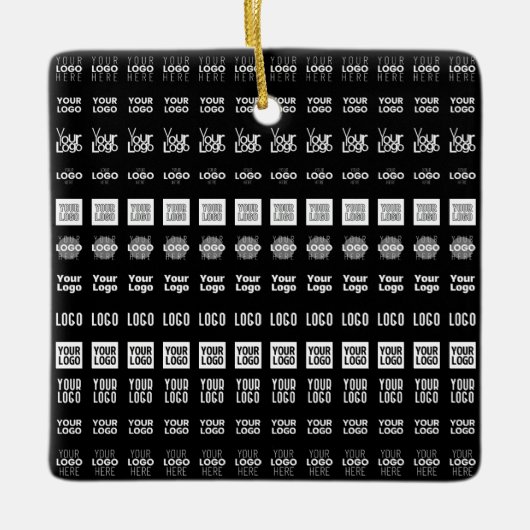 Bis zu 12 verschiedene Logos oder hochgeladene Bil Keramikornament (Vorderseite)