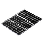 Bis zu 12 verschiedene Logos oder hochgeladene Bil Notizblock (Linke Seite)