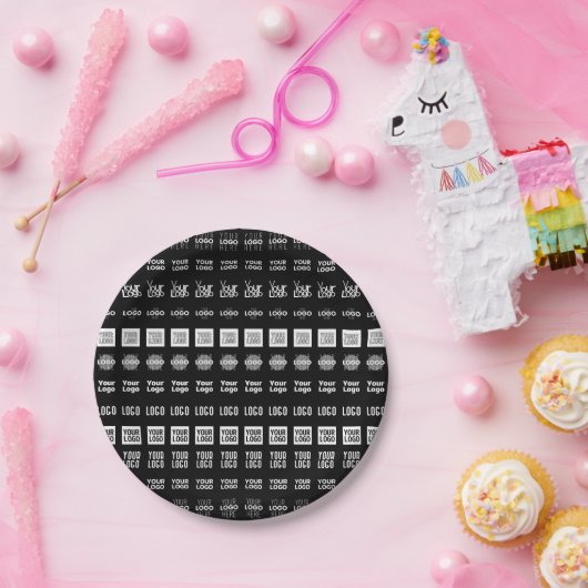Bis zu 12 verschiedene Logos oder hochgeladene Bil Pappteller (Party)