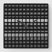 Bis zu 12 verschiedene Logos oder hochgeladene Bil Quadratische Wanduhr (Vorderseite)