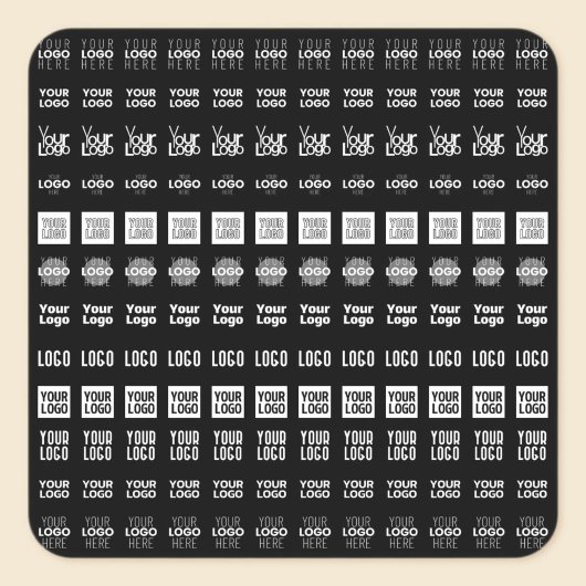 Bis zu 12 verschiedene Logos oder hochgeladene Bil Quadratischer Aufkleber