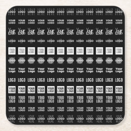 Bis zu 12 verschiedene Logos oder hochgeladene Bil Rechteckiger Pappuntersetzer