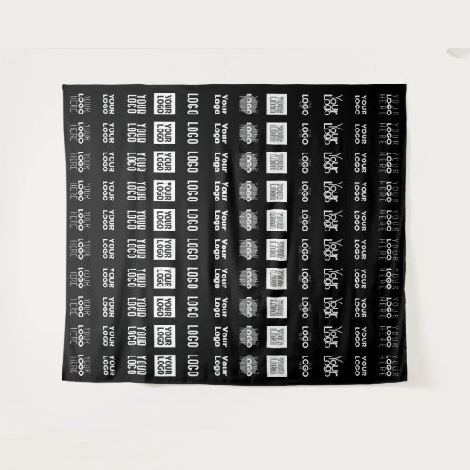 Bis zu 12 verschiedene Logos oder hochgeladene Bil Wandteppich (Vorderseite (Horizontal))