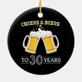 Bis zu 30 Jahre Käse und Bier Keramik Ornament (Hinten)