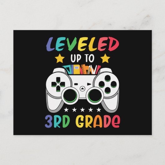 Bis zu 3. Stufe nach SchulvideoGamer Postkarte (Vorderseite)