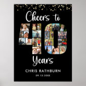 Bis zu 40 Jahre 23 Fotos Zahl 40 Cutout Poster (Vorne)
