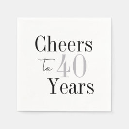 Bis zu 40 Jahre Minimales Silber-Party Serviette