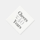 Bis zu 40 Jahre Minimales Silber-Party Serviette (Ecke)