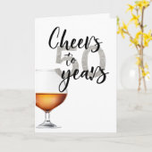 Bis zu 50 Jahre Brandy Silver Card Karte (Gelbe Blume)