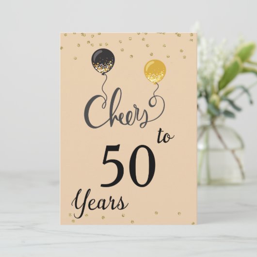 Bis zu 50 Jahre Einladung (Stehend Vorderseite)