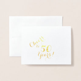 Bis zu 50 Jahre Note Card Folienkarte