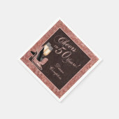 Bis zu 50 Jahre Rose Gold Serviette (Ecke)