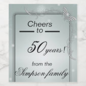 Bis zu 50 Jahre Weinetikett (Einzelnes Label)