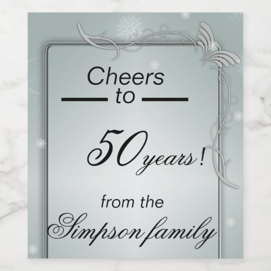 Bis zu 50 Jahre Weinetikett (Einzelnes Label)