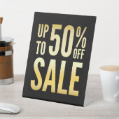 Bis zu 50 % Rabatt für Tabletop im Einzelhandel El Sockelschild (In SItu)