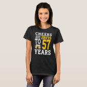 Bis zu 57 Jahre Bier trinken 57 Jahre T-Shirt (Vorne ganz)