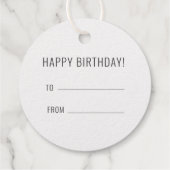 Bis zu 60 Jahre Männer Geburtstag elegant Geschenkanhänger (Rückseite)