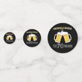 Bis zu 70 Jahre Käse und Bier Konfetti (Vorderseiten)