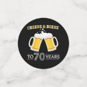 Bis zu 70 Jahre Käse und Bier Konfetti (Klein Vorderseite)