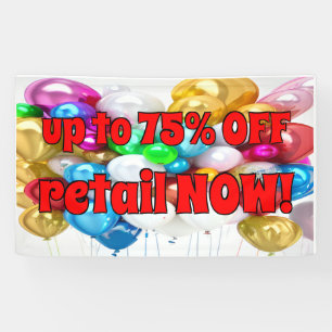 Bis zu 75% des Einzelhandels jetzt! Werbeaktion Banner