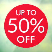 Bis zu benutzerdefiniertes runder Verkaufszeichens Fensteraufkleber (Blatt 3)