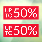 Bis zu benutzerdefiniertes % Verkaufszeichen für r Fensteraufkleber (Blatt 3)