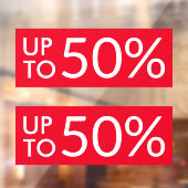 Bis zu benutzerdefiniertes % Verkaufszeichen für r Fensteraufkleber (Blatt 2)