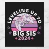 Bis zu den großen Schwestern 2024 Mädchen Weinetikett (Einzelnes Label)