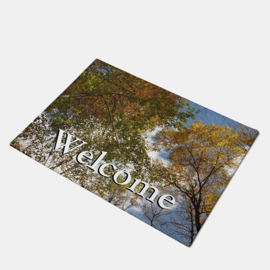 Bis zu den Herbstlauben II Herbstnatur Fußmatte (Schrägansicht)