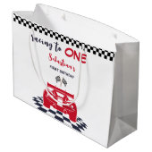 Bis zu einem ersten Kindergeburtstag Große Geschenktüte (Rückseite Schrägansicht)