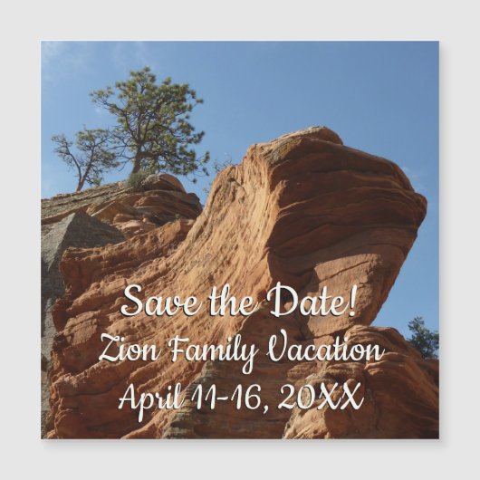 Bis zu Engeln Landing im Zion National Park Magnetkarte (Vorderseite)