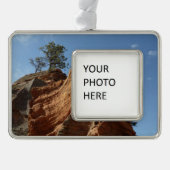 Bis zu Engeln Landing im Zion National Park Rahmen-Ornament Silber (Vorderseite)