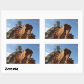 Bis zu Engeln Landing im Zion National Park Rechteckiger Aufkleber (Blatt)