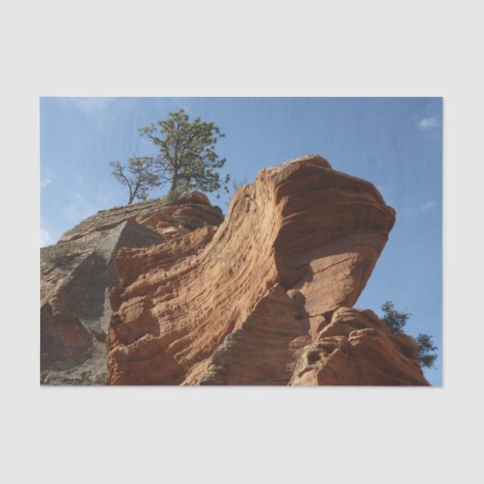 Bis zu Engeln Landing im Zion National Park Seidenpapier (Vorderseite)