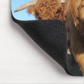 Bis zu Nahen schottische Kühe im Hochland Mousepad (Ecke)