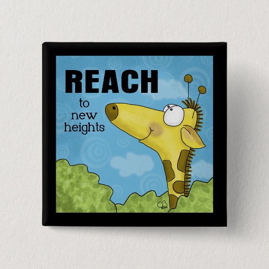 Bis zu New Heights Giraffe Button (Vorderseite)