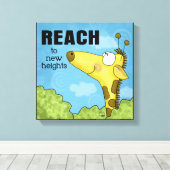 Bis zu New Heights Giraffe Leinwanddruck (Insitu (Holzboden))
