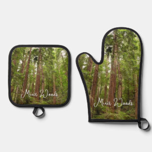 Bis zu Redwoods I im Muir Woods National Monument Ofenhandschuh & Topflappen-Set