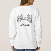 Bis-zu-Tod-Braut-Shirt, verlobt-gotischer Pullover (Rückseite)