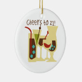 Bis zum 21. Geburtstag Keramikornament (Rechts)