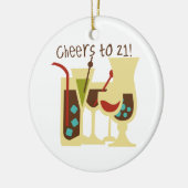 Bis zum 21. Geburtstag Keramikornament (Links)