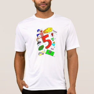 Bis zum 5-Mens-Performance-T - Shirt
