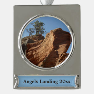 Bis zum Angels Landing im Zion National Park Banner-Ornament Silber